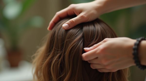 Professionelle haarglättung mit pflanzlichen proteinen für gesundes haar